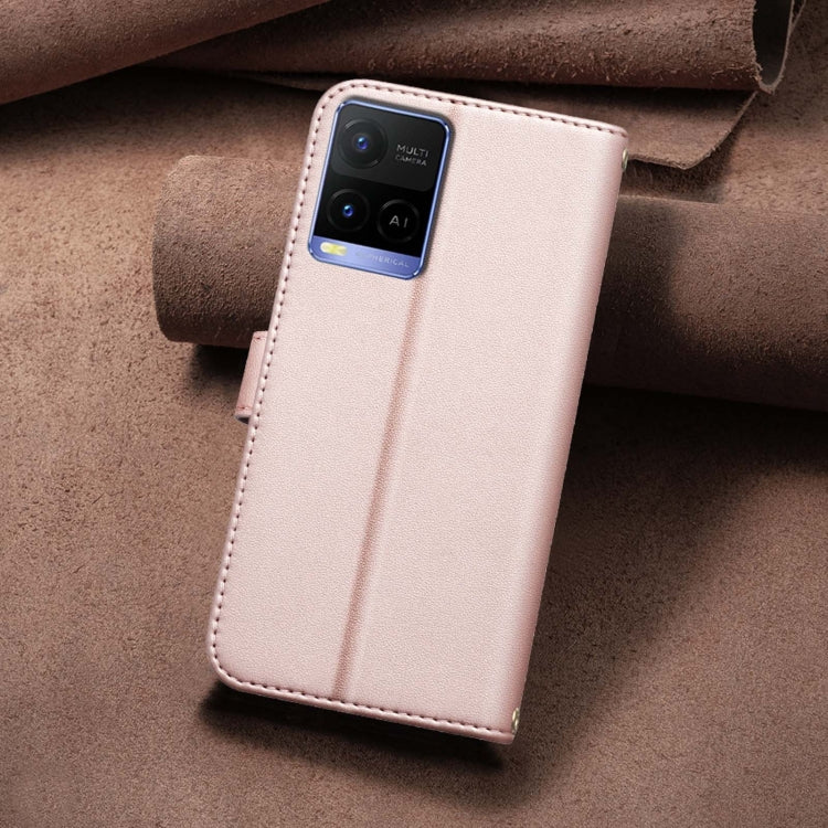 For vivo Y21 / Y21s / Y33s Square Texture Leather Phone Case