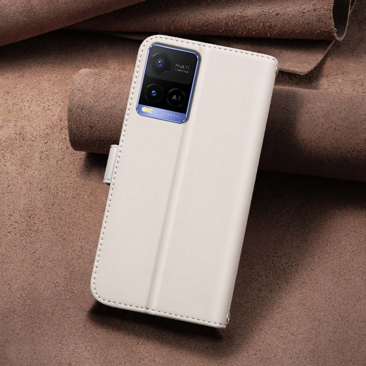For vivo Y21 / Y21s / Y33s Square Texture Leather Phone Case