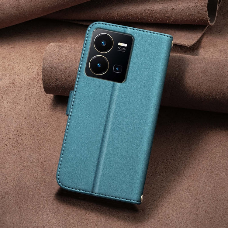 For vivo Y35 4G / Y22s Square Texture Leather Phone Case
