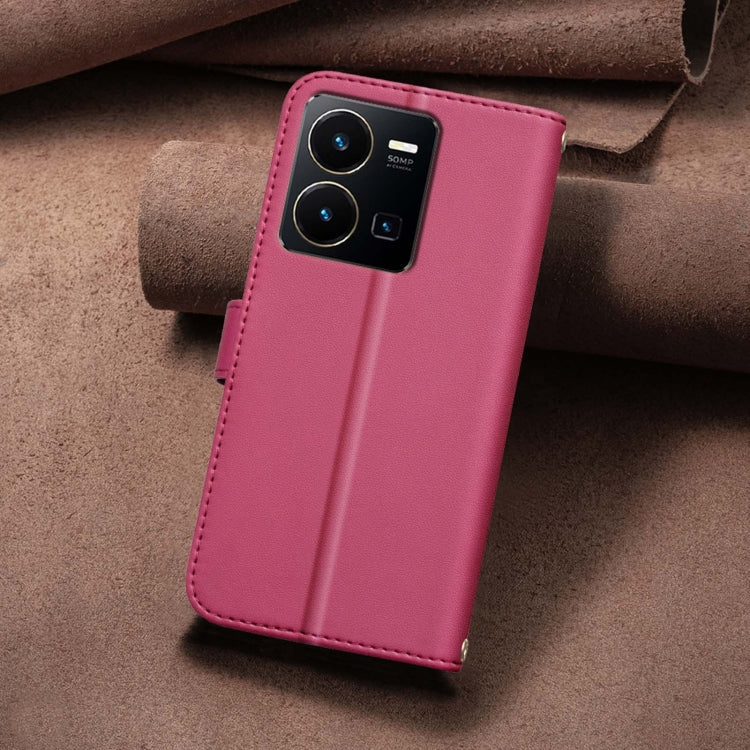 For vivo Y35 4G / Y22s Square Texture Leather Phone Case