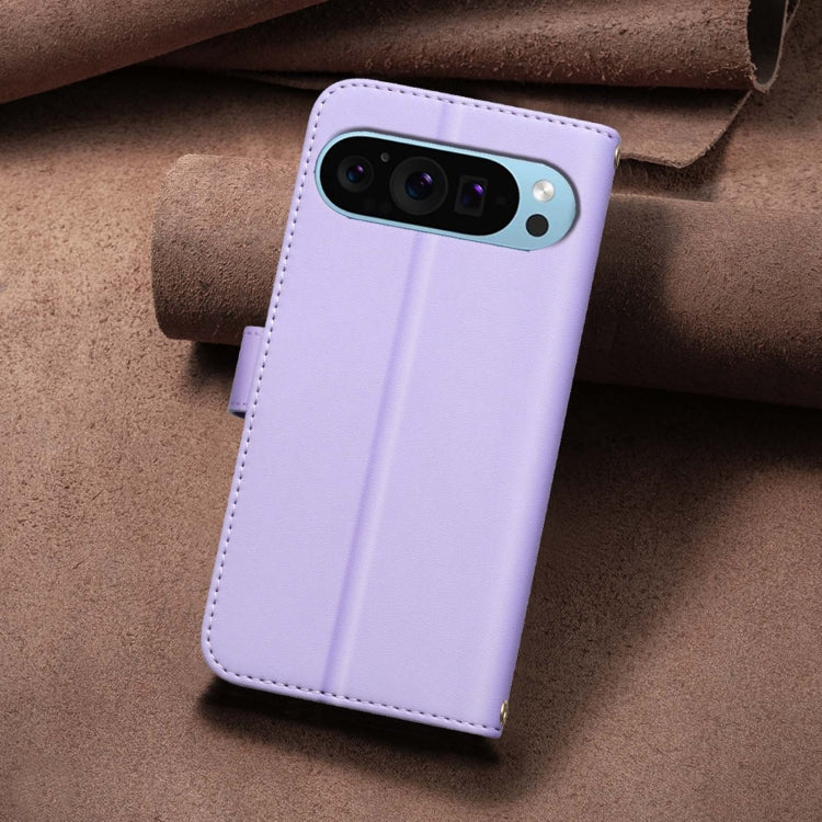 For Google Pixel 9 Pro Square Texture Leather Phone Case