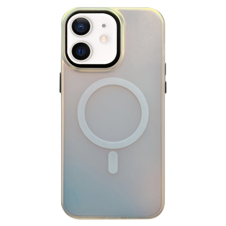 For iPhone 11 Laser Metal Lens Protection Frame MagSafe Phone Case