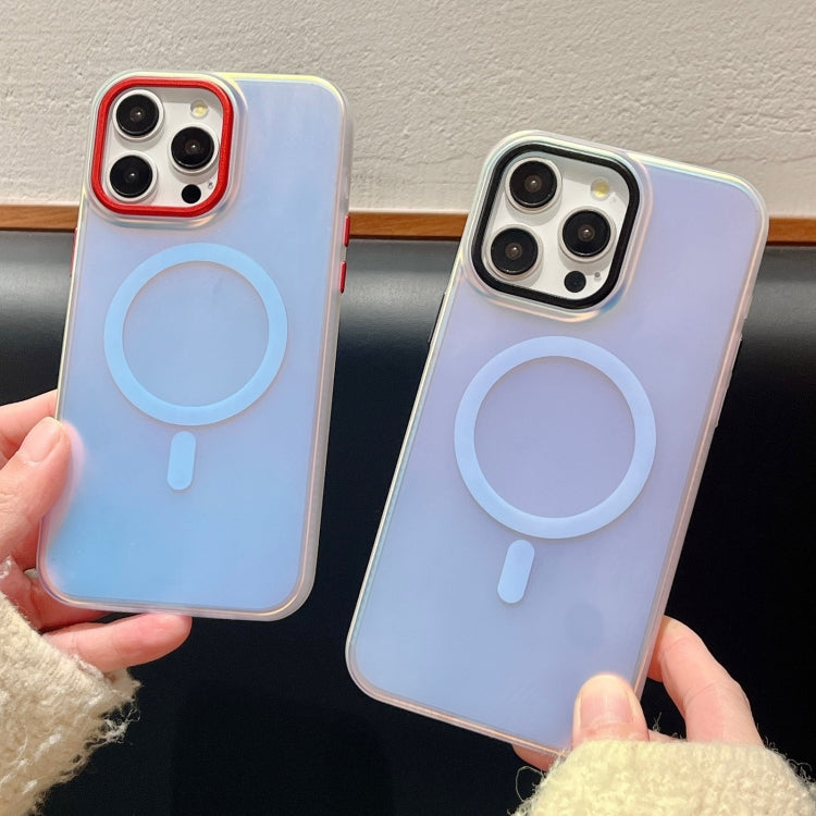 For iPhone 14 Pro Max Laser Metal Lens Protection Frame MagSafe Phone Case