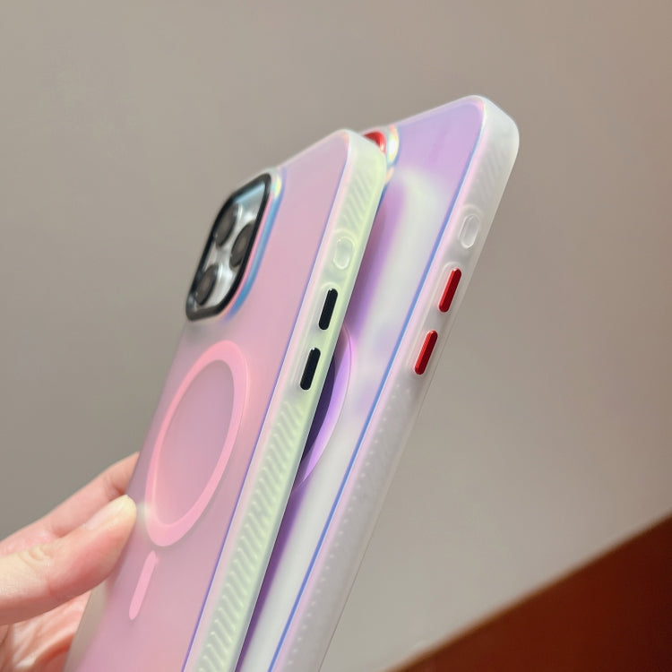 For iPhone 14 Pro Max Laser Metal Lens Protection Frame MagSafe Phone Case