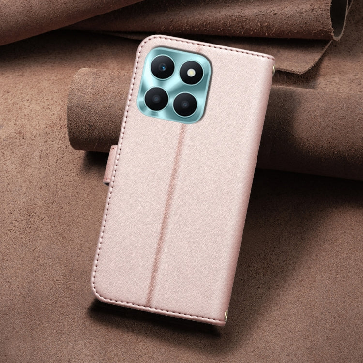 For Honor X6a Square Texture Leather Phone Case