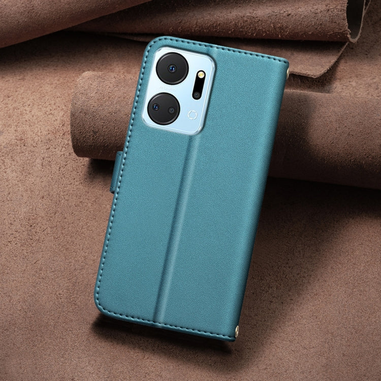 For Honor X7a Square Texture Leather Phone Case