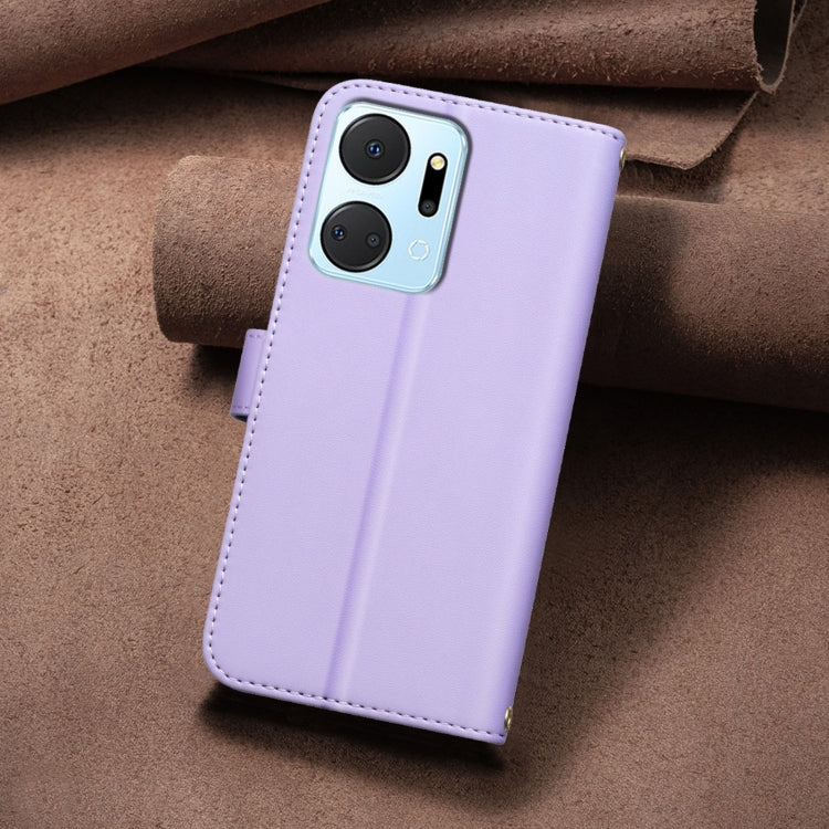 For Honor X7a Square Texture Leather Phone Case