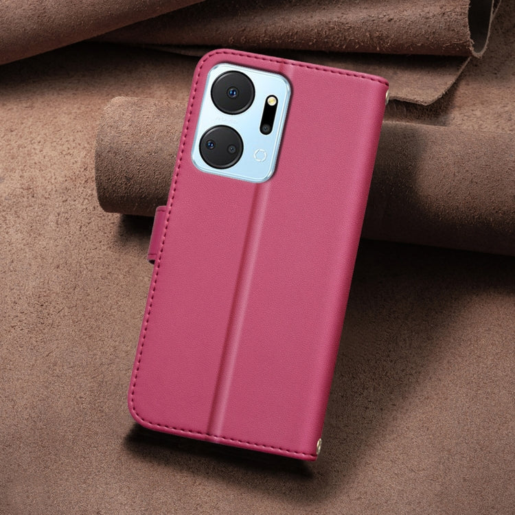 For Honor X7a Square Texture Leather Phone Case
