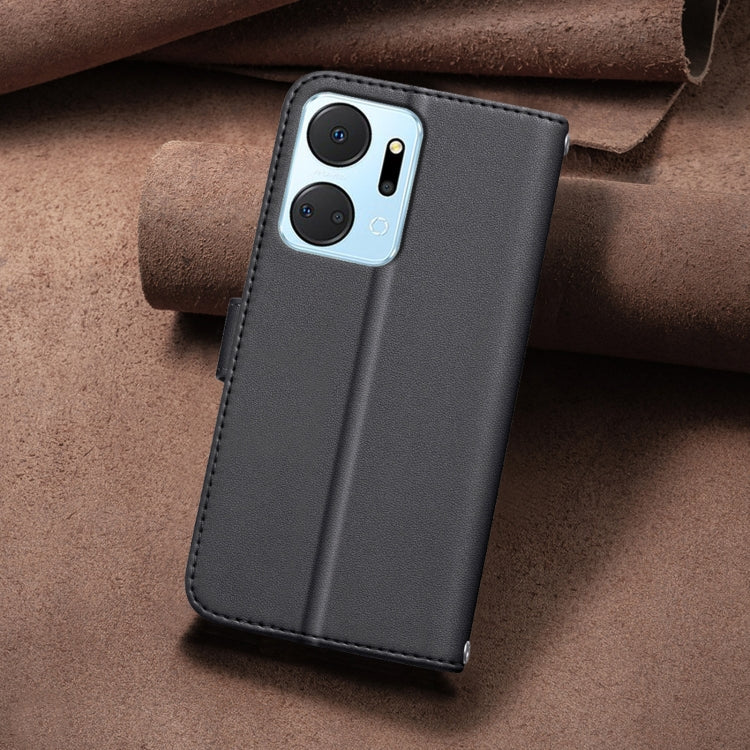 For Honor X7a Square Texture Leather Phone Case