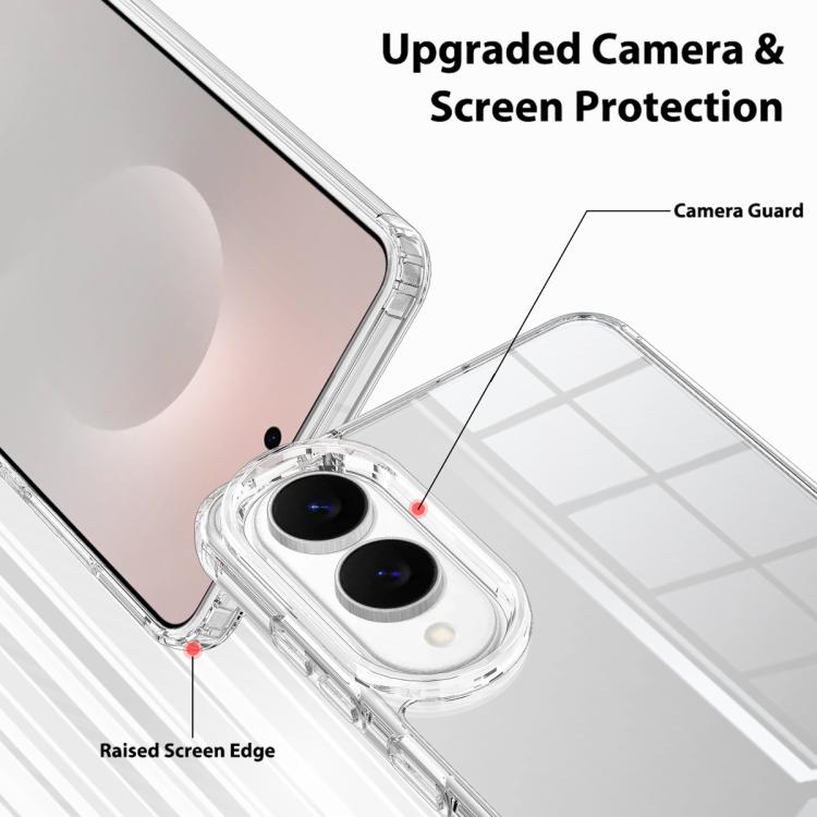 For Samsung Galaxy S25 Edge 5G Scratchproof Acrylic TPU Phone Case - Transparent