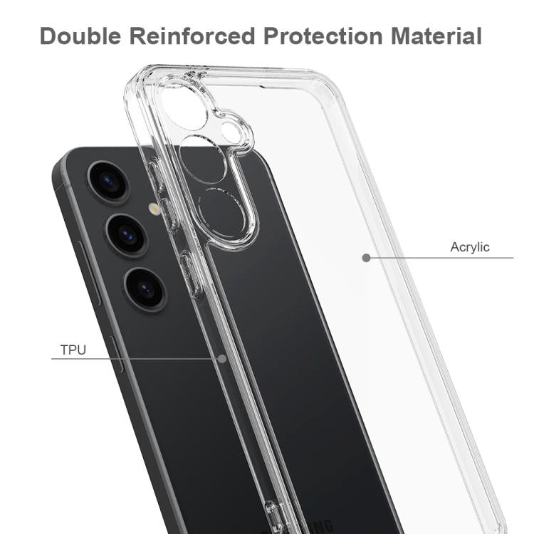 For Samsung Galaxy S25 FE 5G Scratchproof Acrylic TPU Phone Case - Transparent