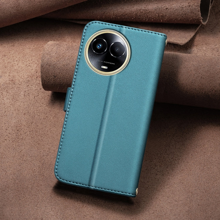 For Realme 11 5G Global / 11X Square Texture Leather Phone Case