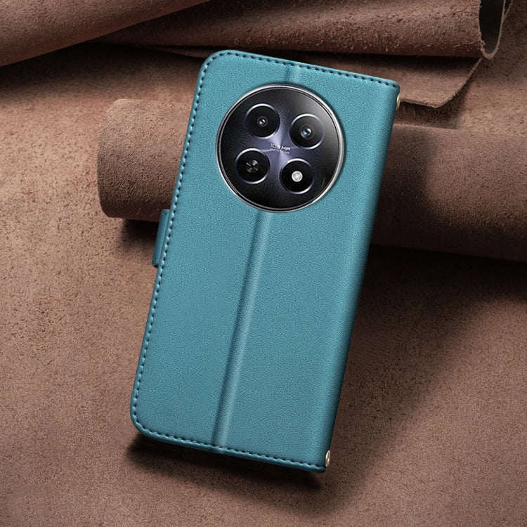 For Realme 12 5G Global Square Texture Leather Phone Case