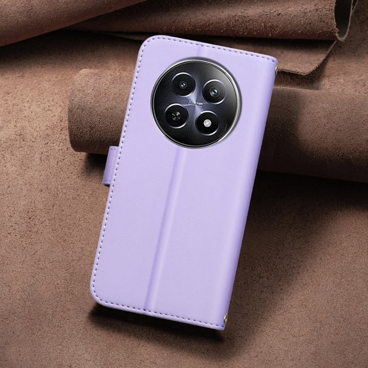 For Realme 12 5G Global Square Texture Leather Phone Case