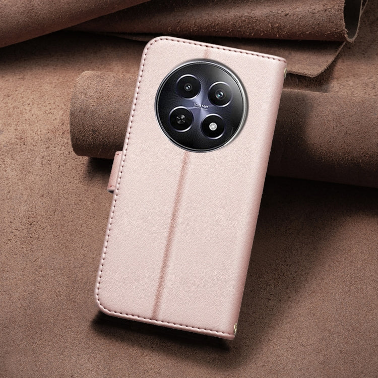 For Realme 12 5G Global Square Texture Leather Phone Case
