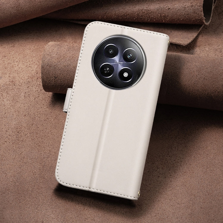 For Realme 12 5G Global Square Texture Leather Phone Case