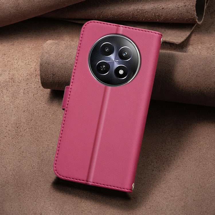 For Realme 12 5G Global Square Texture Leather Phone Case