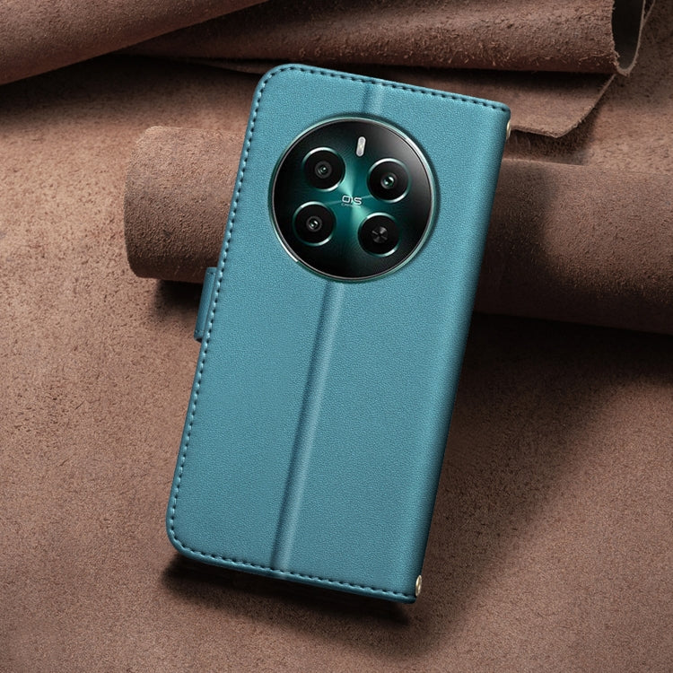 For Realme 12+ 5G Square Texture Leather Phone Case