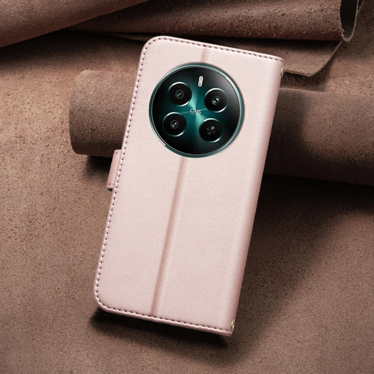For Realme 12+ 5G Square Texture Leather Phone Case