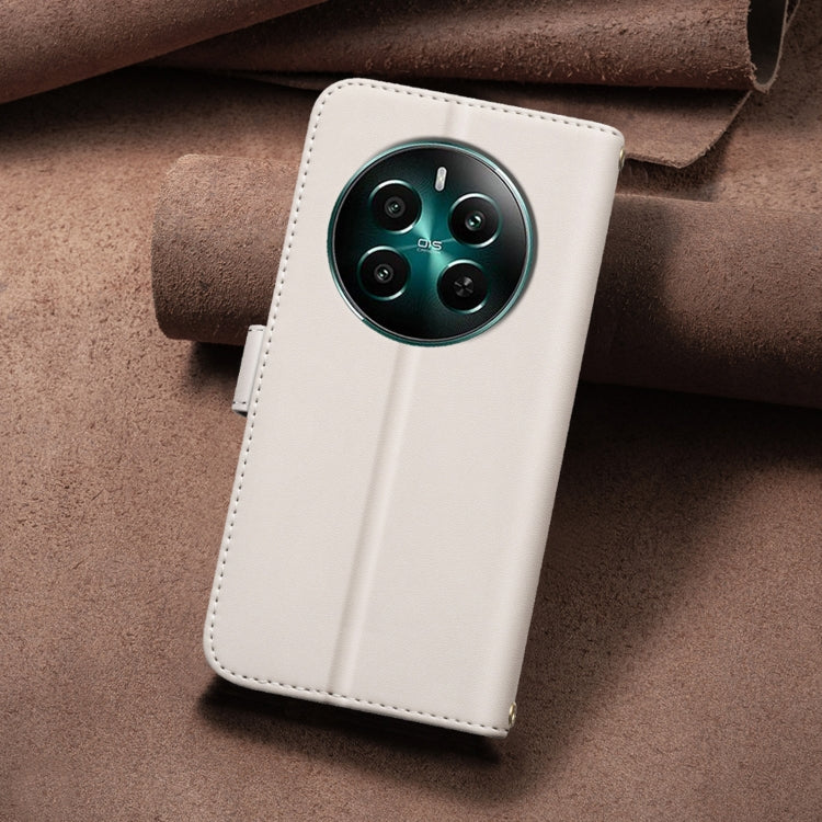 For Realme 12+ 5G Square Texture Leather Phone Case