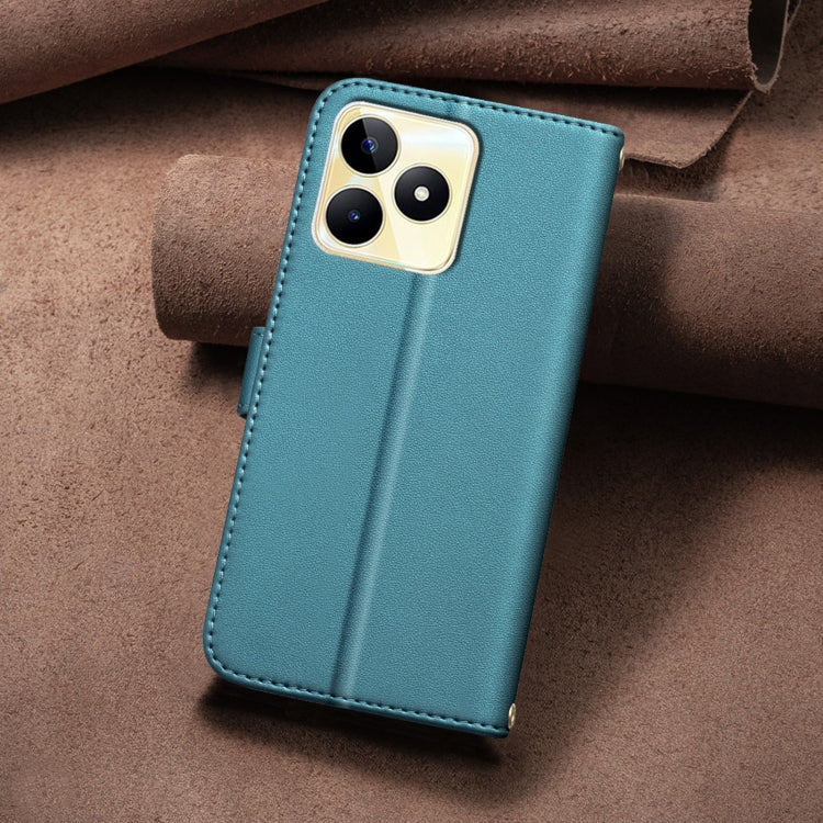 For Realme C53 Square Texture Leather Phone Case