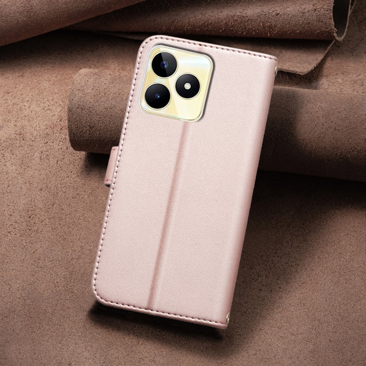 For Realme C53 Square Texture Leather Phone Case