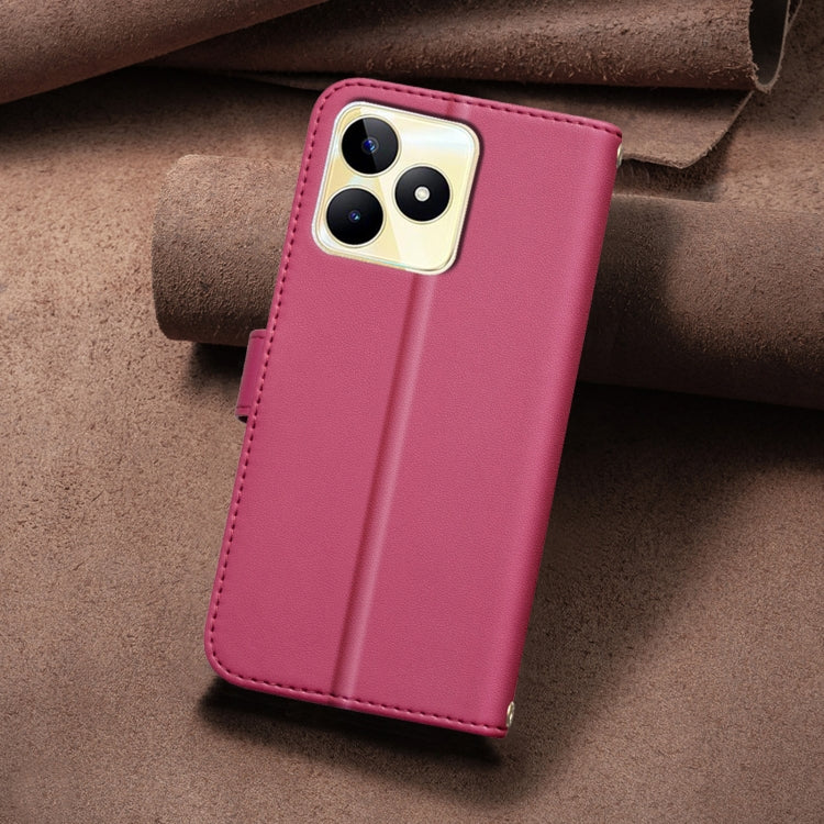 For Realme C53 Square Texture Leather Phone Case
