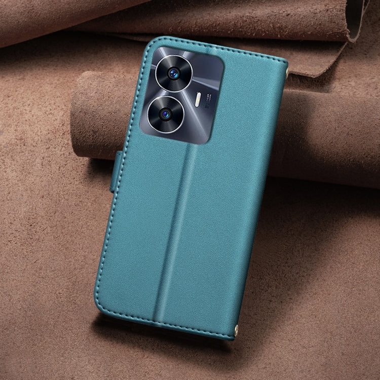 For Realme C55 Square Texture Leather Phone Case