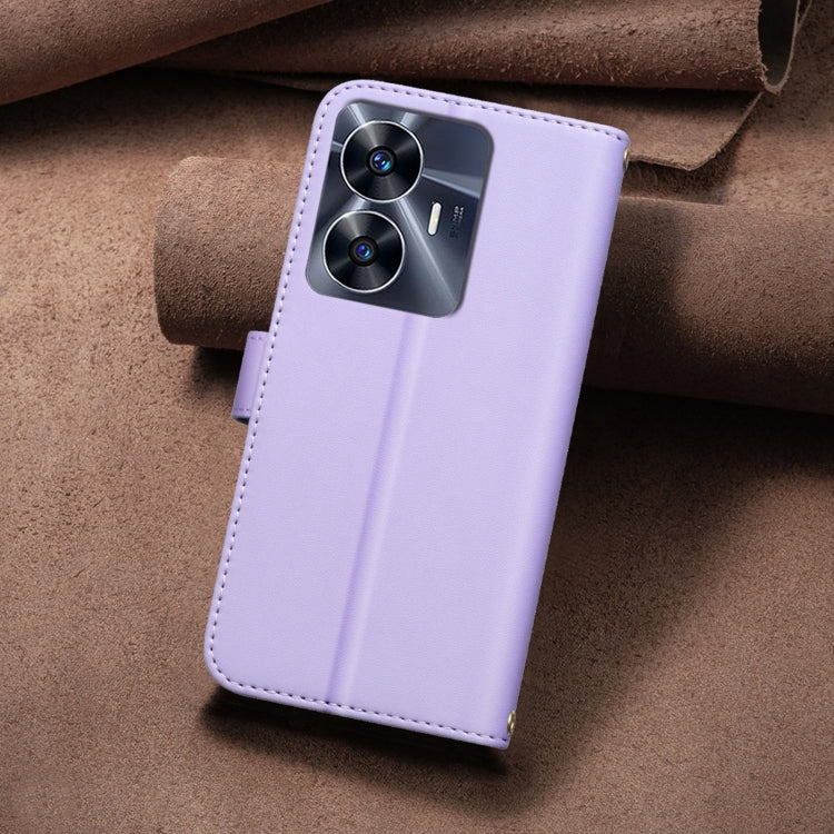 For Realme C55 Square Texture Leather Phone Case