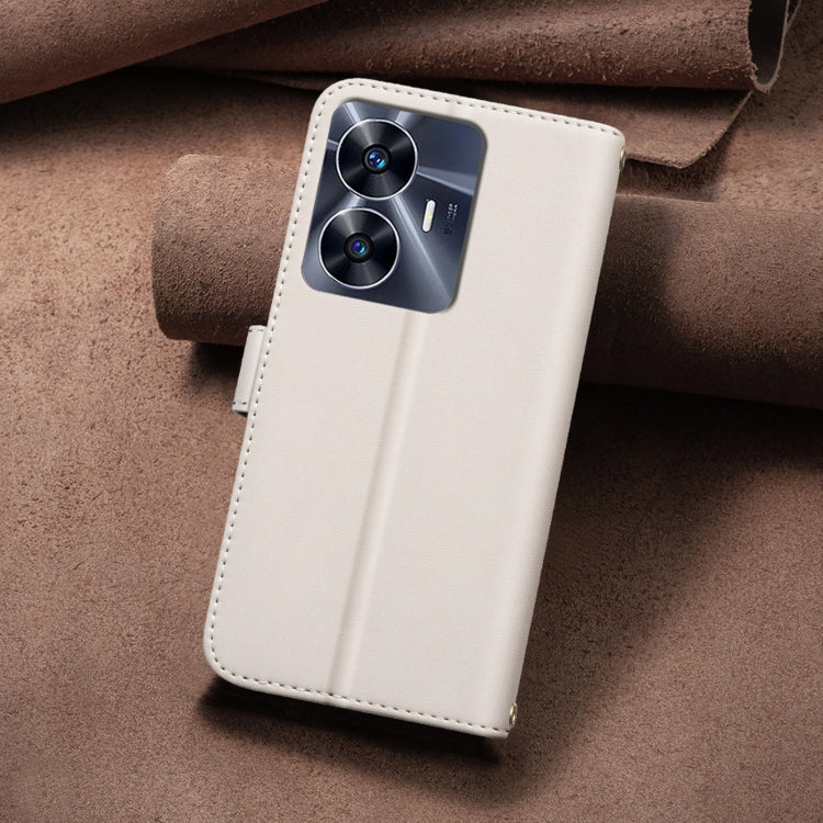 For Realme C55 Square Texture Leather Phone Case
