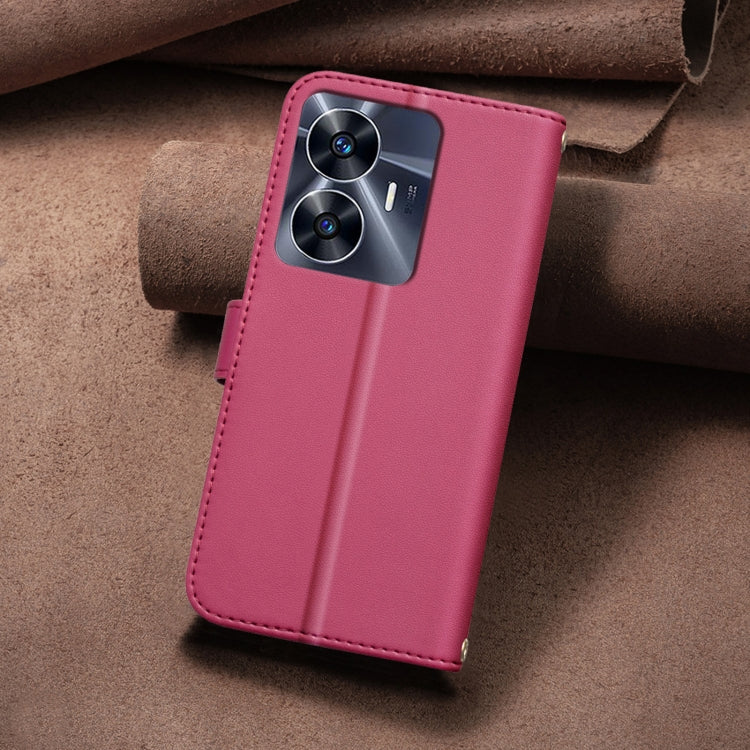 For Realme C55 Square Texture Leather Phone Case
