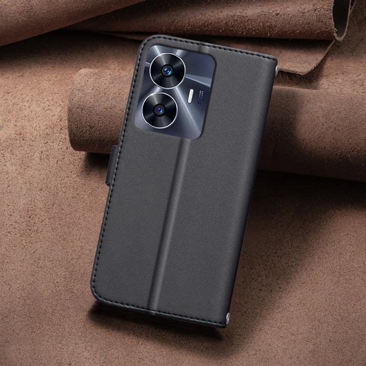 For Realme C55 Square Texture Leather Phone Case