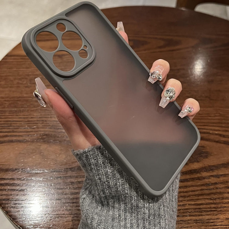 For iPhone 15 Pro Max TPU Hybrid PC Phone Case - Titanium Gray
