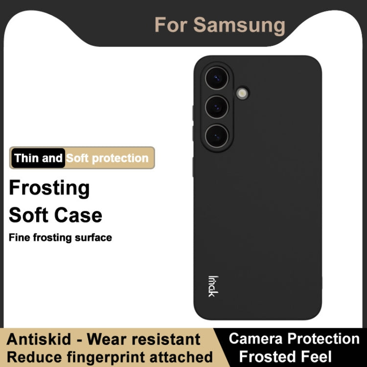 For Samsung Galaxy S25 5G imak UC-3 Series Shockproof Frosted TPU Phone Case - Black
