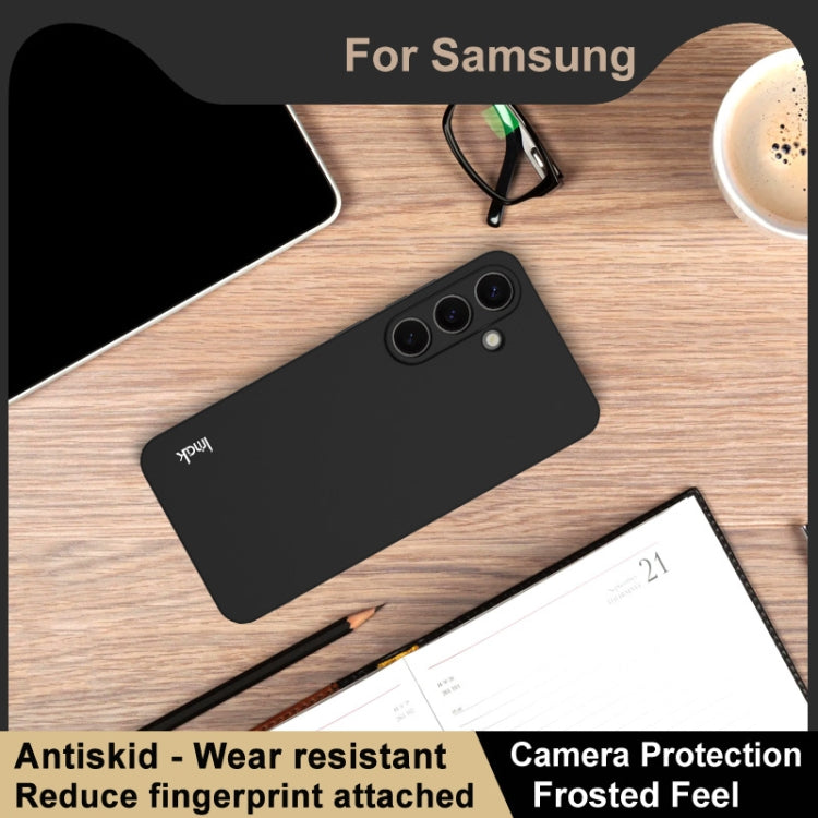 For Samsung Galaxy S25 5G imak UC-3 Series Shockproof Frosted TPU Phone Case - Black
