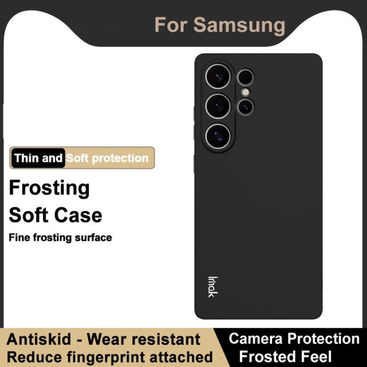 For Samsung Galaxy S25 Ultra 5G imak UC-3 Series Shockproof Frosted TPU Phone Case - Black