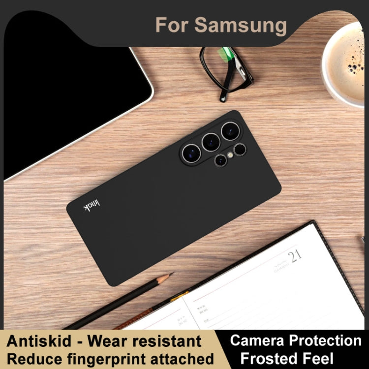 For Samsung Galaxy S25 Ultra 5G imak UC-3 Series Shockproof Frosted TPU Phone Case - Black