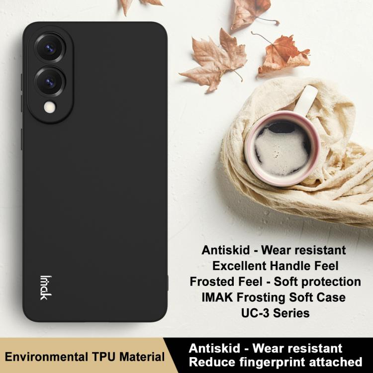 For Samsung Galaxy S25 Edge 5G imak UC-3 Series Shockproof Frosted TPU Phone Case - Black