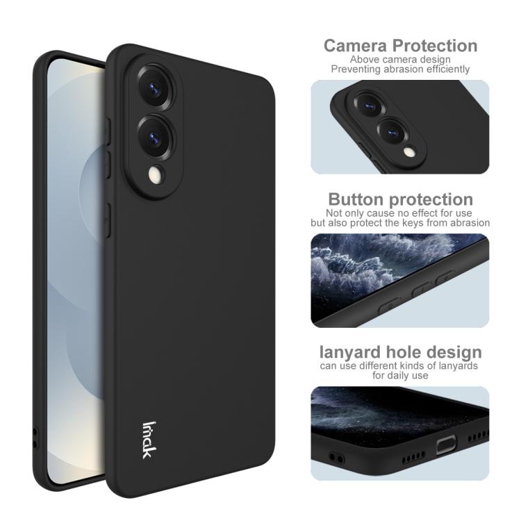 For Samsung Galaxy S25 Edge 5G imak UC-3 Series Shockproof Frosted TPU Phone Case - Black