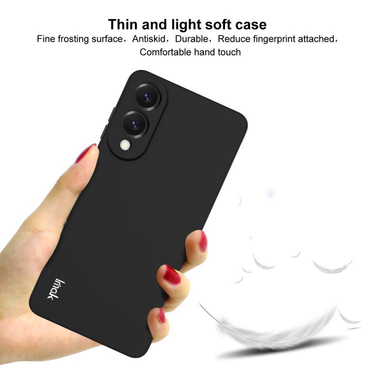 For Samsung Galaxy S25 Edge 5G imak UC-3 Series Shockproof Frosted TPU Phone Case - Black