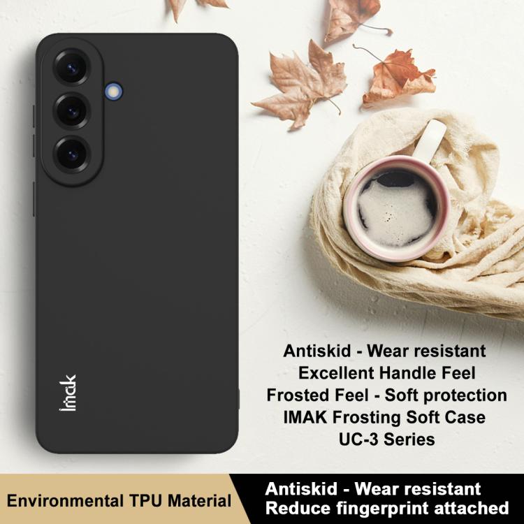 For Samsung Galaxy S26 5G imak UC-3 Series Shockproof Frosted TPU Phone Case - Black