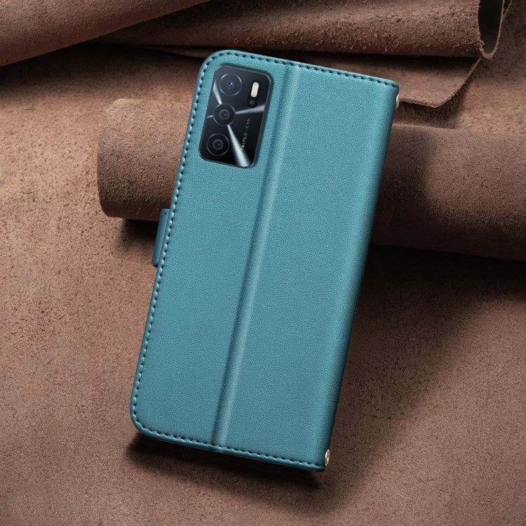 For OPPO A16 / A16s / A54s / A55 / A54 Square Texture Leather Phone Case