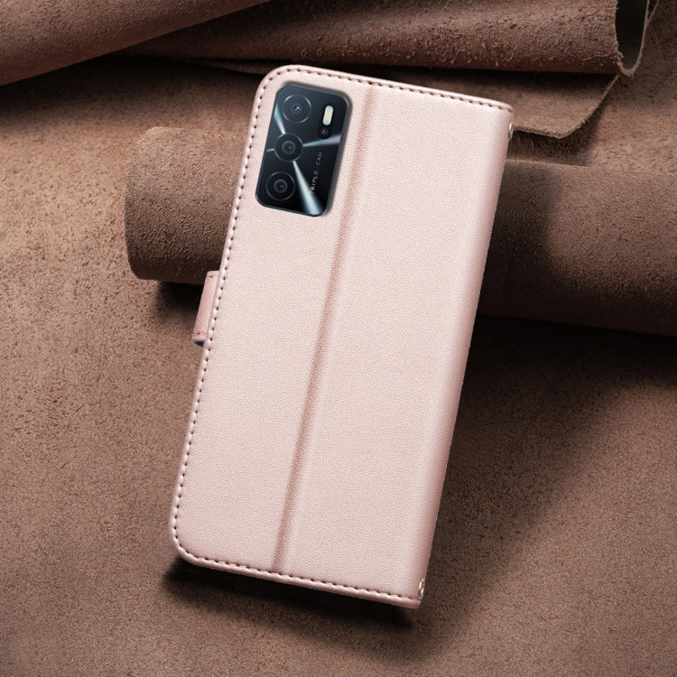 For OPPO A16 / A16s / A54s / A55 / A54 Square Texture Leather Phone Case