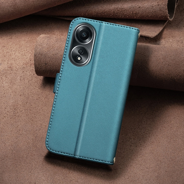 For OPPO A58 4G Square Texture Leather Phone Case