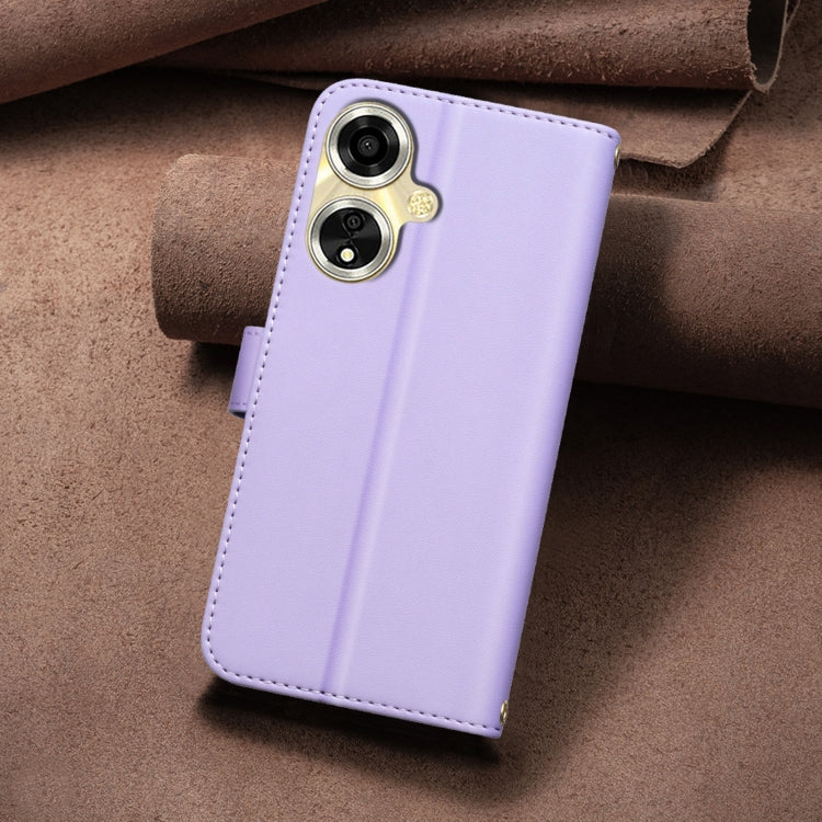 For OPPO A59 5G Square Texture Leather Phone Case