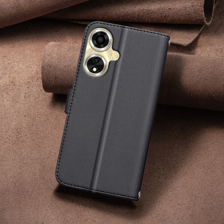 For OPPO A59 5G Square Texture Leather Phone Case