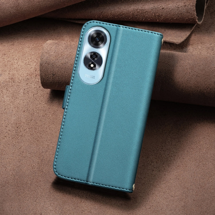 For OPPO A60 4G Square Texture Leather Phone Case