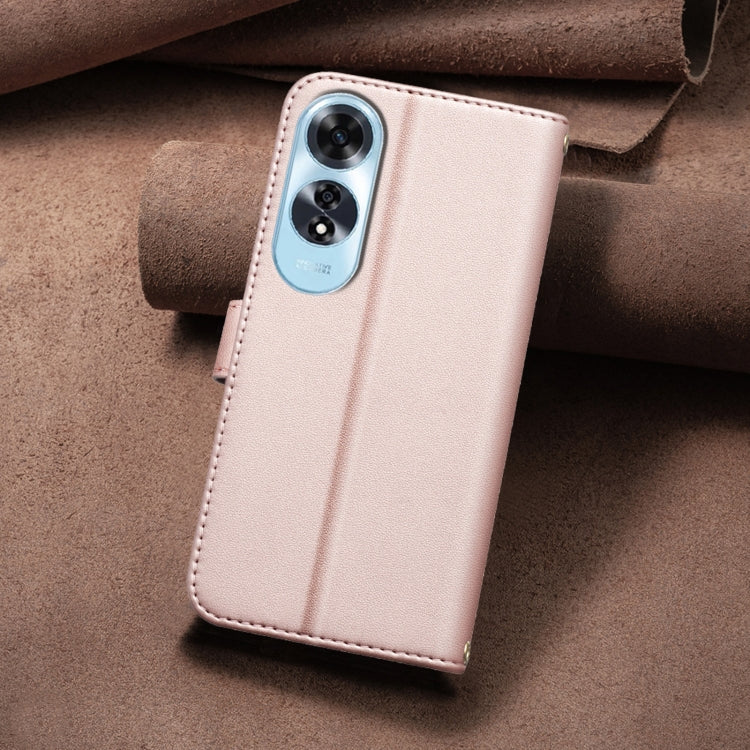 For OPPO A60 4G Square Texture Leather Phone Case