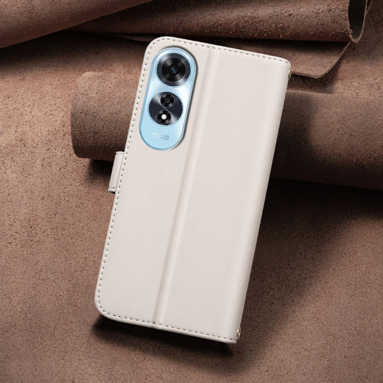 For OPPO A60 4G Square Texture Leather Phone Case