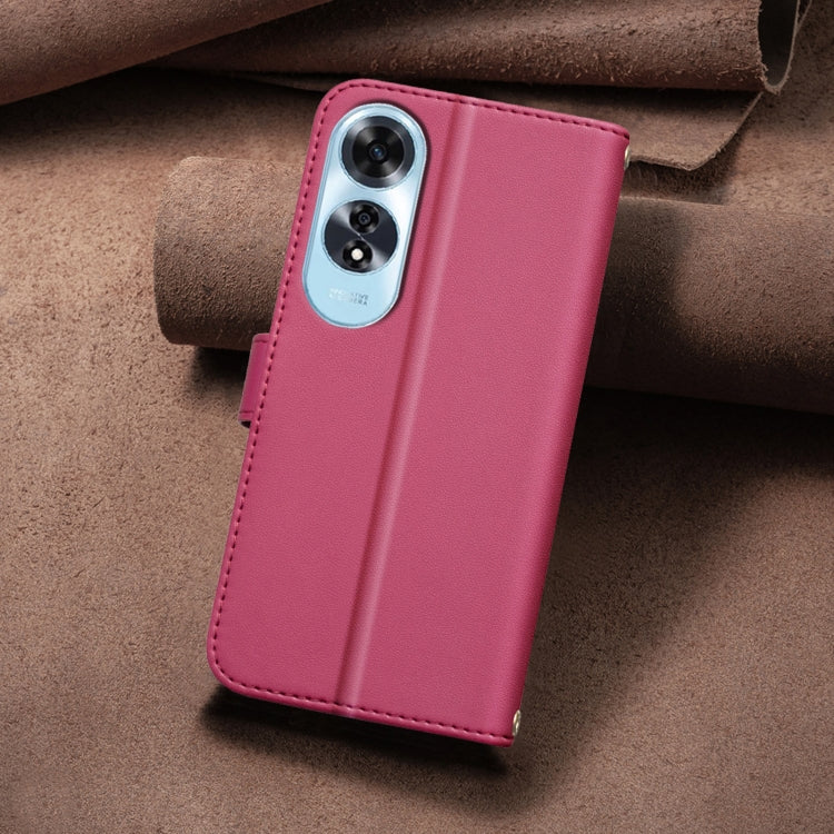 For OPPO A60 4G Square Texture Leather Phone Case